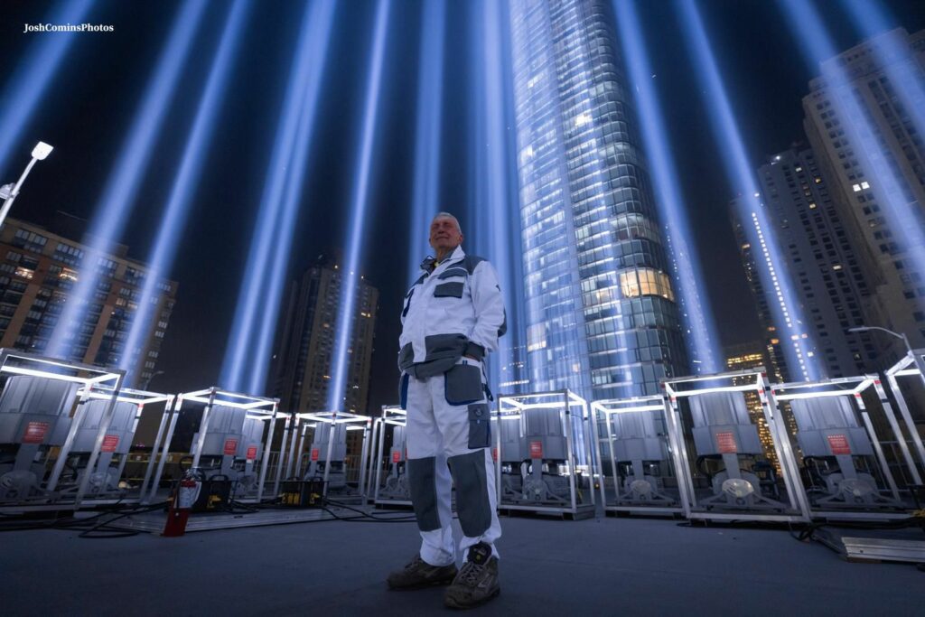 Illuminazione Fissa Tribute of Light Memorial Day 9/11 New York MaxVH