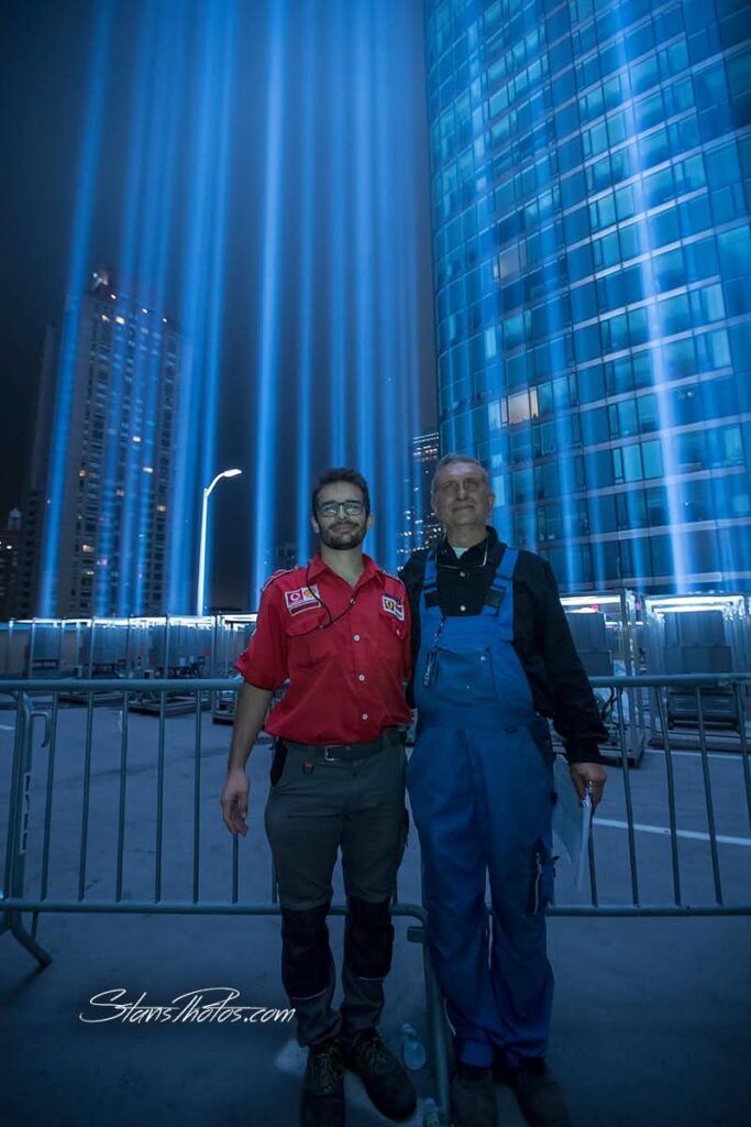 Illuminazione fissa Memoria Day Tribute of Light 9/11 New York MaxVH