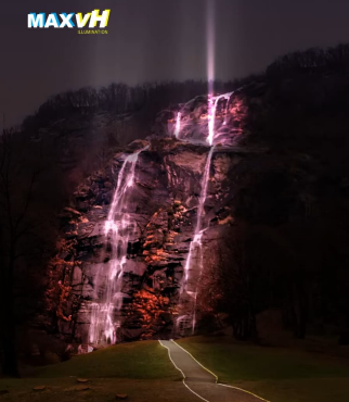 Illuminazione Cascata Montagna Maxvh