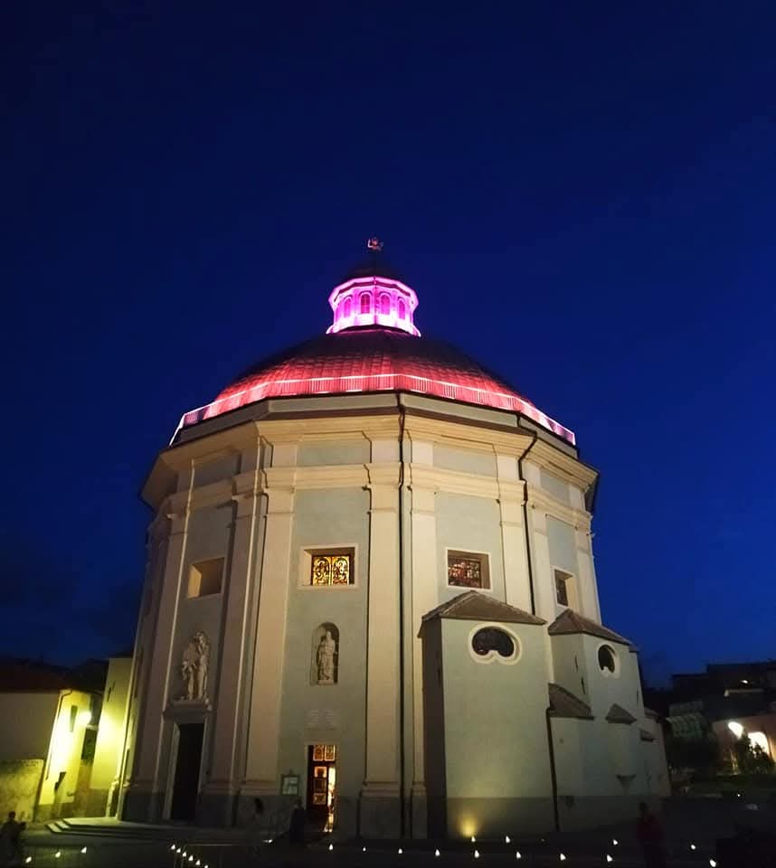 Illuminazione led cupola Chiesa San Giovanni Battista a Loano Maxvh