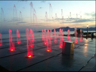 Illuminazione led rosso Fontane Chiavari Maxvh
