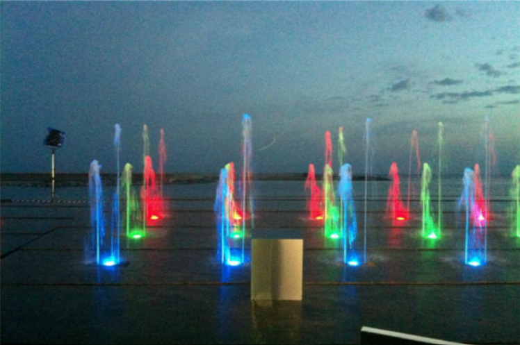 Illuminazione led RGB Fontane lungomare Chiavari